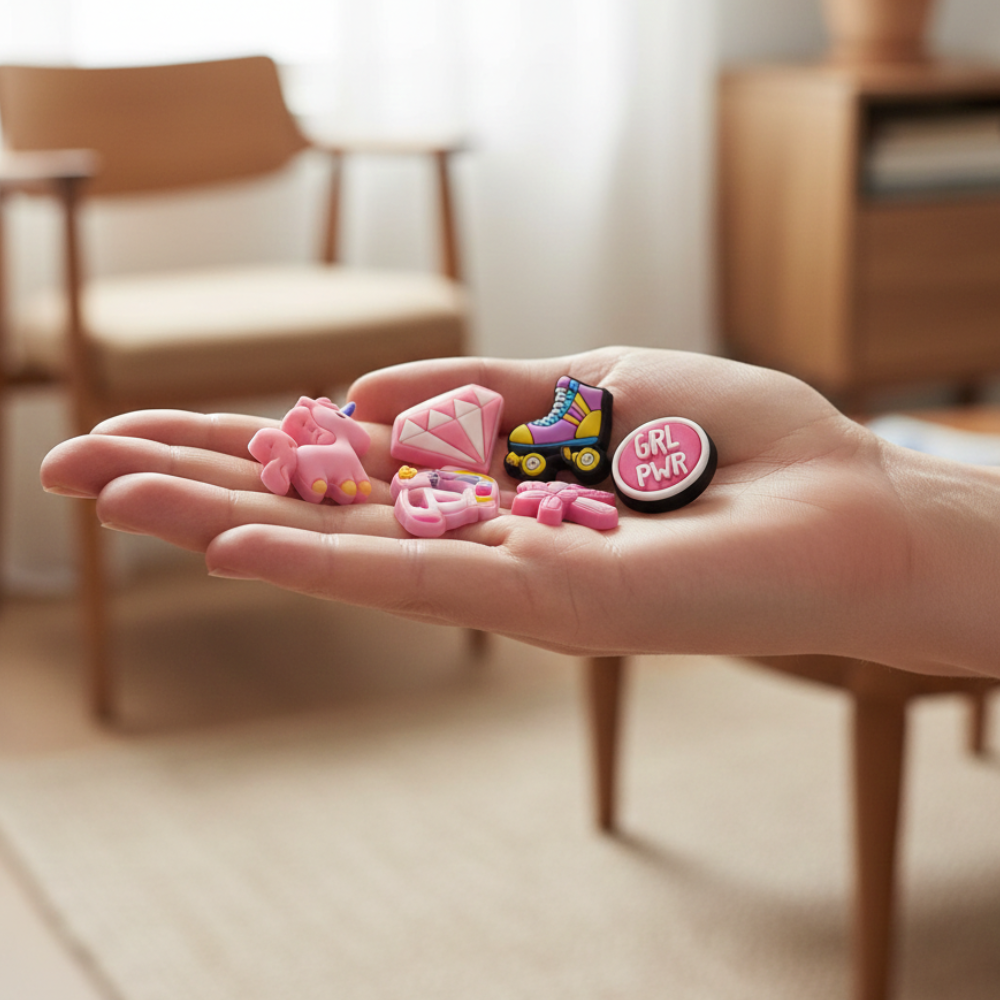 IvaSky 30 piece pink charm collection for girls party favors and gifts