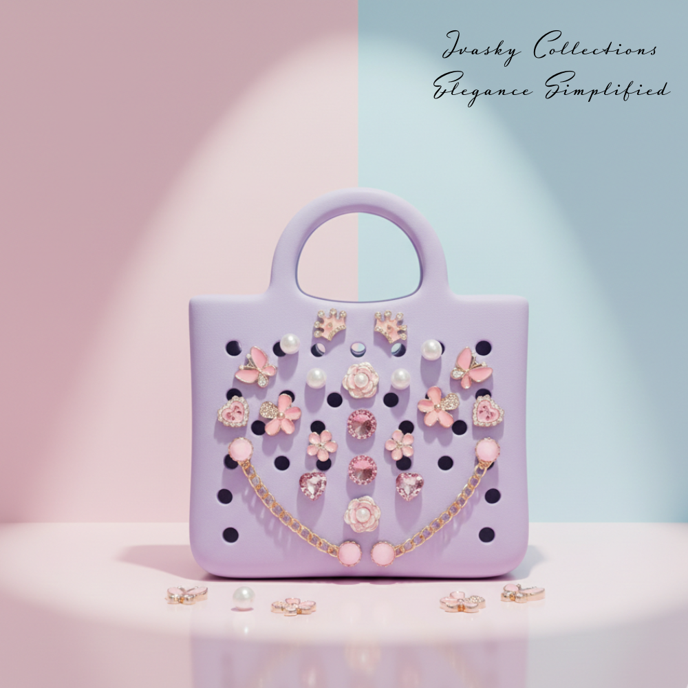 IvaSky Pink Bling Shoe Charms Gift Set for Girls