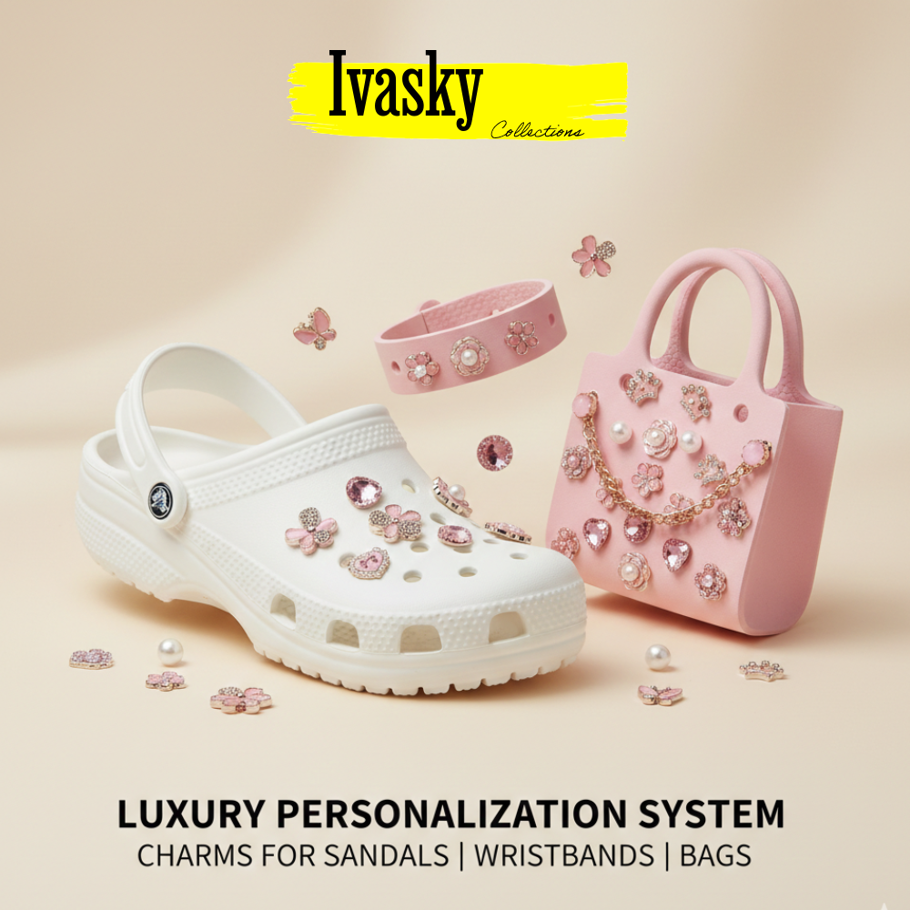 IvaSky Pink Princess Shoe Charms for Girls – Fashion Styling