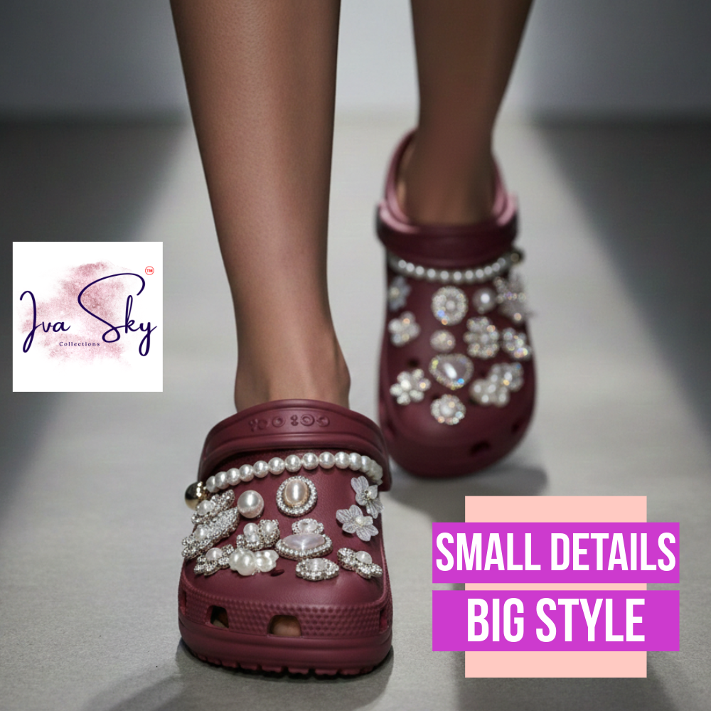 IvaSky White Luxe Clog Charms – Everyday Fashion Styling