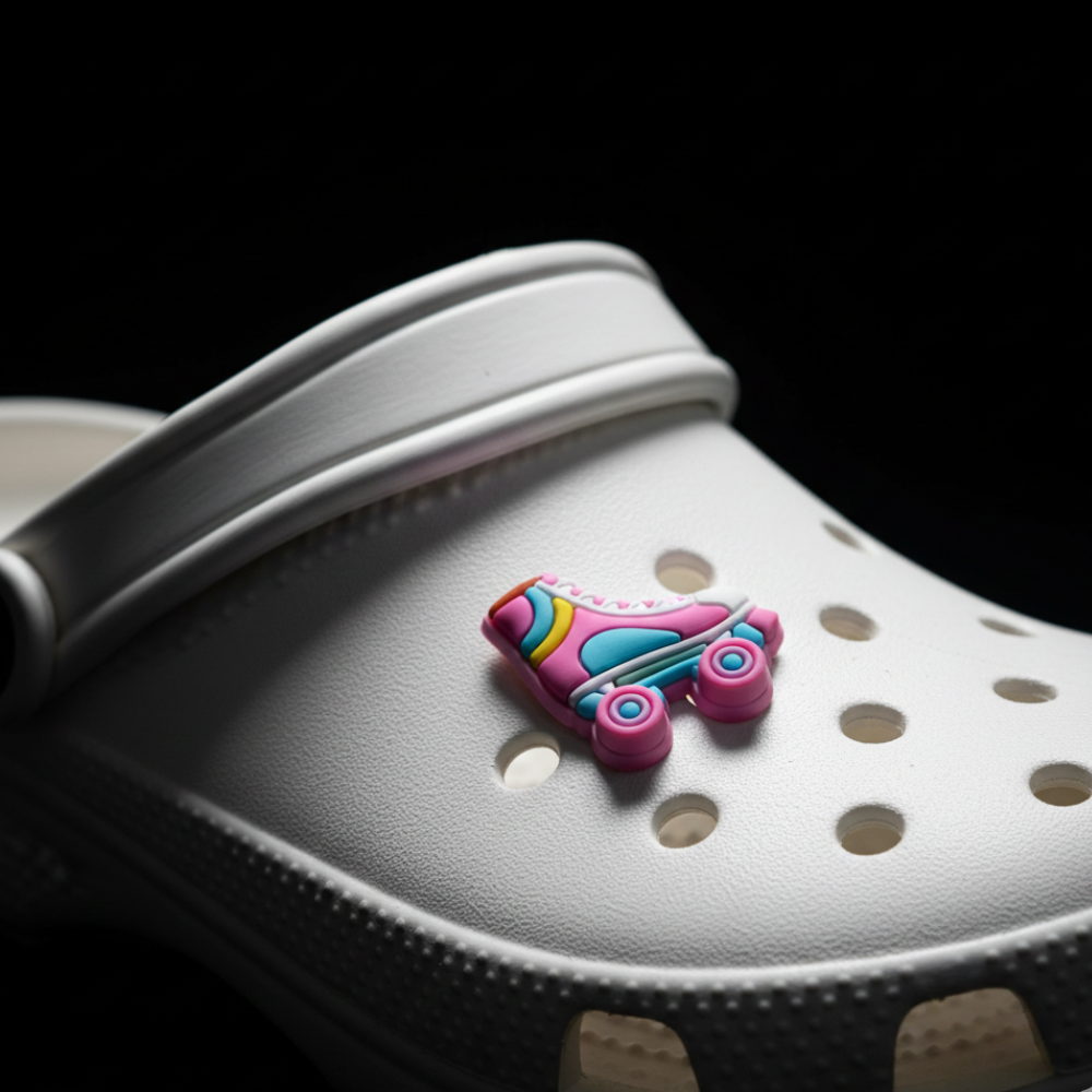 IvaSky waterproof pink clog shoe decorations assortment with smooth edges