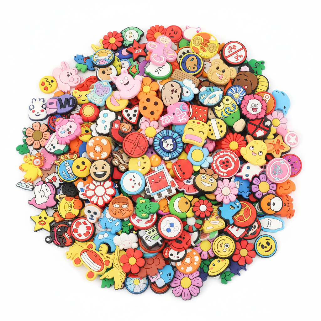 Waterproof PVC random shoe decorations 45 piece set