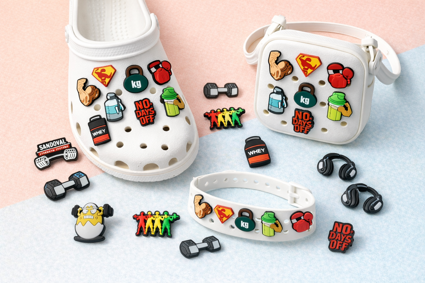 Ivasky fitness and gaming shoe decorations set