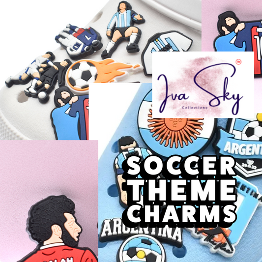 Sports football shoe charms set for kids and adults