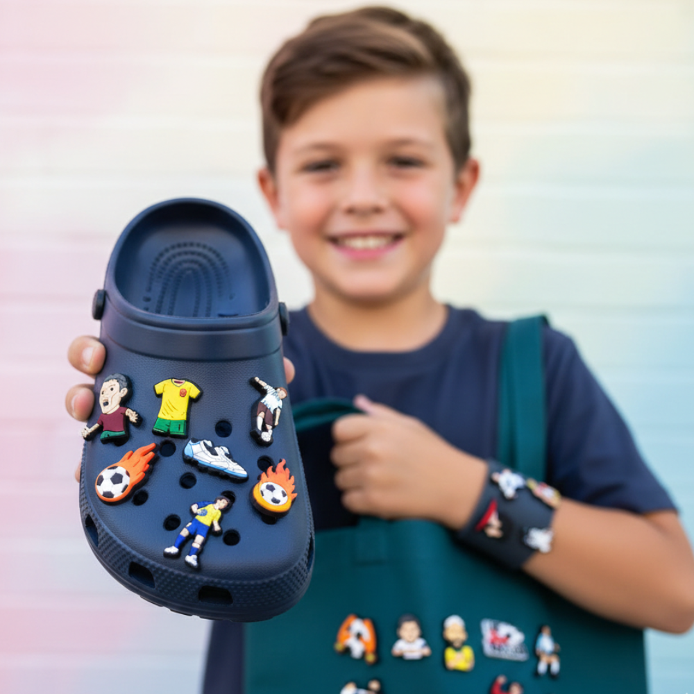 Assorted sports shoe charms bulk pack