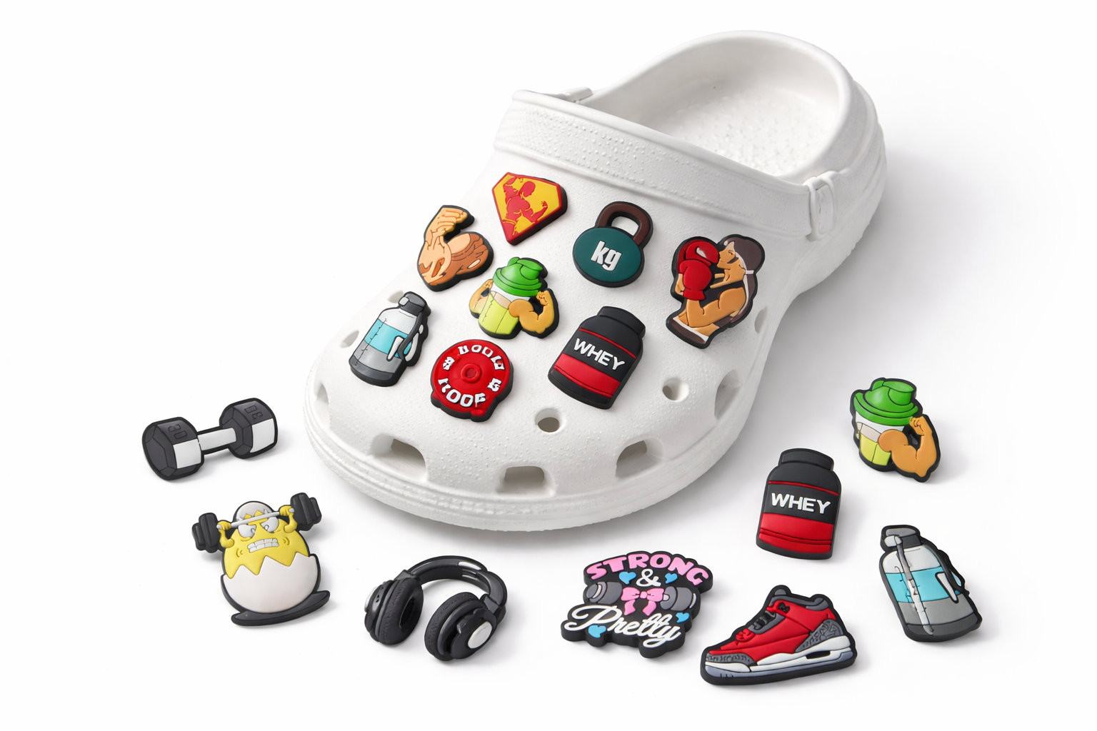 Sports themed clog accessories bulk pack