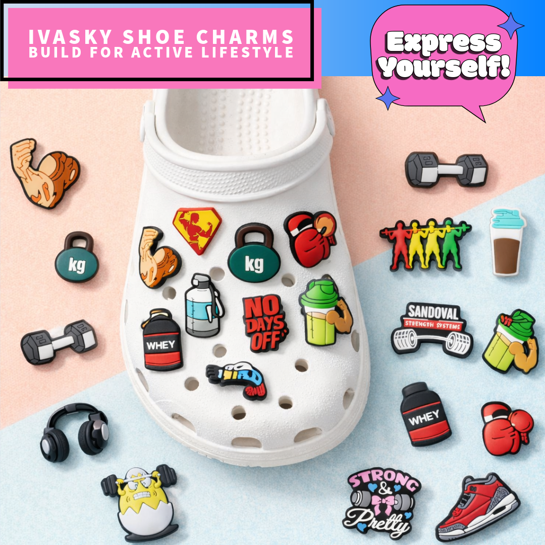 Waterproof PVC workout shoe decorations