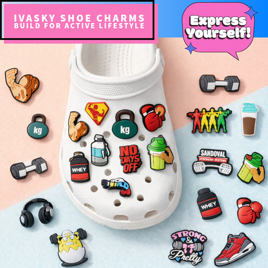 Waterproof PVC workout shoe decorations